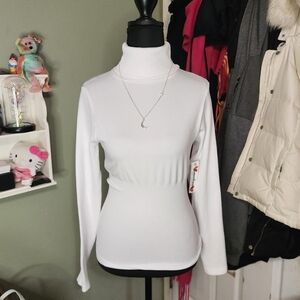 Cotton Candy White Turtle Neck